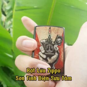 Bật Lửa Zippo Sơn Tĩnh Điện Mẫu Sưu Tầm Nhiều Hình ( Tặng Kèm Đá Bấc) - Bật Lửa Xăng Đá Zippo Giá Rẻ