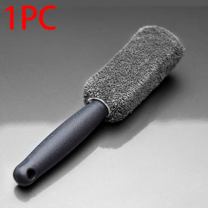 SEAMETAL Microfiber Car Wheel Tire Rim Brush Auto Wheel Cleaning Tool Wash Towel with Plastic Handle Car Washing Accessories