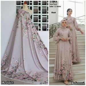 Terbaru Kain Coco Nicci Premium//Kain Meteran Untuk Gamis Mewah//Kain Motif Bunga//Bahan Baju Lebaran 2026