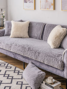 Nệm Ghế Sofa Lông Dày Phong Cách Bắc Âu Đơn Giản Ấm Áp Chống Trượt Da Tổng Hợp Toàn Bộ Bao Bọc Ghế Phụ Nữ Nệm
