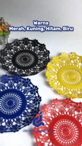 Isi 12 Pcs Piring Plastik 23 Cm Rotan Motif Bunga Hajatan Prasmanan Makanan Buah Serbaguna