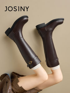 Josiny | Winter New Thicker Knee-High Boots With Belt Buckle