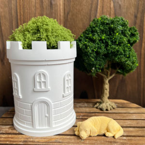 ปราสาทเทียน Jar แม่พิมพ์ซิลิโคน DIY กระบอกกล่องเก็บปากกายิปซั่มแม่พิมพ์ซีเมนต์เรซิ่นกระถางดอกไม้ Craft Home Decor