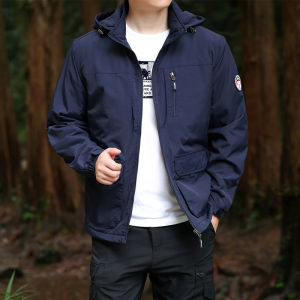 Thickened Fleece Mens Jacket Autumn Winter New Style Windproof Waterproof Sports Cotton Coat Warmth Outdoor Casual Style