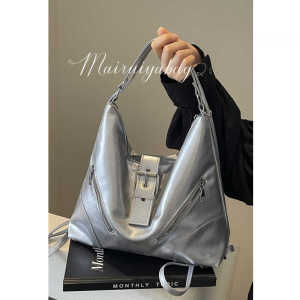 Large Capacity Work Clothing Backpack Bags Women 2024 New Arrival Summer Fashion Silver Shoulder Bag Easiest for Match Casual Tote Bag