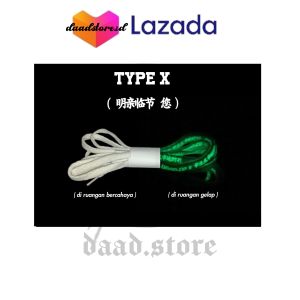 ORIGINAL Shoelaces/tali sepatu katakana series Glow in the dark Type X