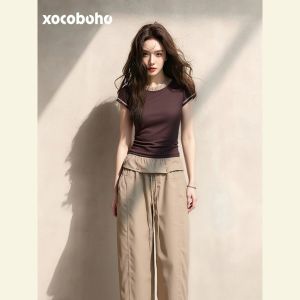 xocoboho | Summer New Set for Work Casual Wear Elegant Beige Suit
