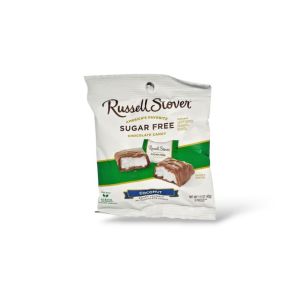 Russell Stover Sugar Coconut Chocolate & Caramel Candy 43g – USA Imported Stevia Low Sugar Treat