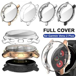 4Pcs Watch Full Cover Protective Case for Garmin Venu 2 Plus Soft TPU Protector Case Shell Shockproof Smartwatch Accessories