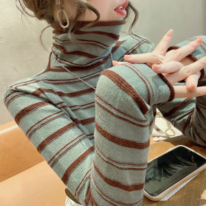 Turtleneck Knitted Sweater Warm Long Sleeve Slim Fit