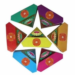 Handmade Large Semi-Finished Products Cardboard Fold Lotus Paper Flower Colorful Nine Turn Lotus Jucai Treasure Bowl Factory Direct Sales