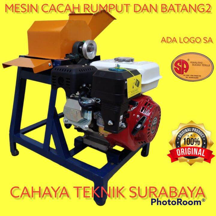 Mesin Cacah Rumput Dan Ranting Lengkap Engine Mesin Chopper Pencacah