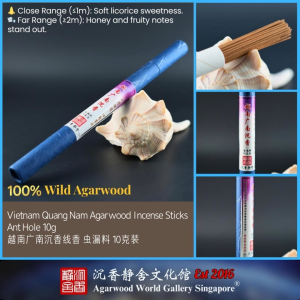 Vietnam Quang Nam Agarwood Incense Sticks Ant Hole 10g