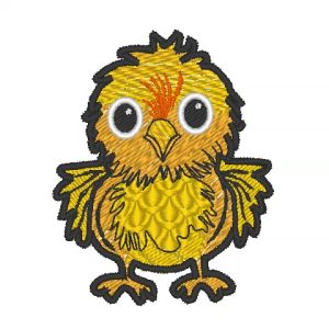 CHICKEN EMBROIDERY ON POLO T-SHIRT UNIQLO