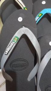 Sandal Jepit Cowok Haveianas Distro Putih/Hitam - Karet Tidak Mudah Gembos Tahan Lama