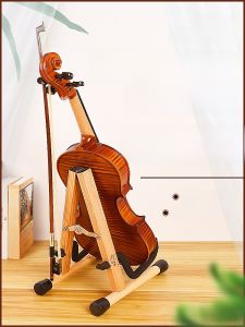Violin Bracket Violin Shelf Solid Wood Vertical Display Shelf Floor Frame Holder Ground Rack