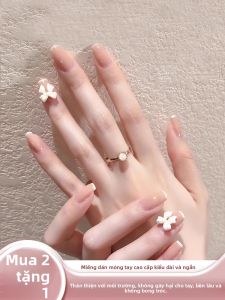 MONLEYTA | Nhựa móng tay thủ công Pure Wearing Art Nouveau Mới năm 2025 Mùa thu đông Mẫu cao cấp Móng ngắn Dán móng tay hoàn thiện