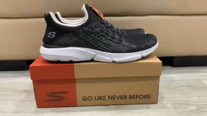 Giày chạy bộ Skechers relaxed Ingram Streetway cho nam màu đen