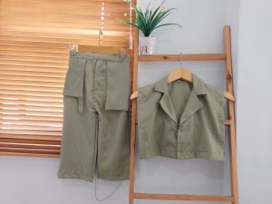 Baju Setelan Anak Vest Crop Top Usia 2-10 th bahan katun marocco