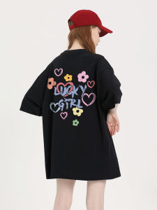 New 2025 Womens Black Short Sleeve T-Shirt Cotton Half Sleeve Summer Top Design Sensation Inner Wear Base Shirt Street Style