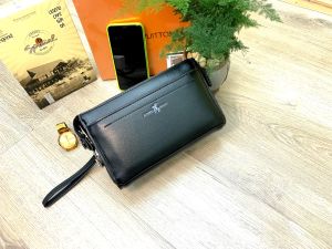 Ví Da Cầm Tay Junwei 1107 Cao Cấp.Clutch Da Cầm Tay Nam.Bóp Ví Da cầm Tay.