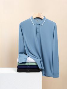 ROMON | Lormen Mens Long Sleeve Polo Shirt Casual Wear With Collar Spring Autumn New Style Youth Fashion Urban Clothing Top