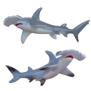Simulation Hammerhead Shark Toy Ocean Animal Model Solid Plastic Hammerhead Shark Submarine Creature Childrens Cognitive Gift