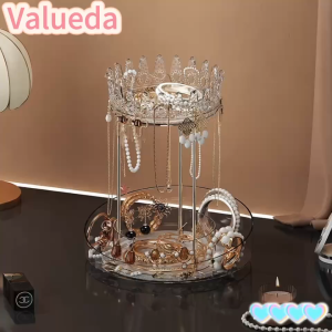 [Arfex]Organizer Crown Aesthetic Cosmetic Rack for Makeup Skincare and Jewelry - Rotating Cosmetic Crown Rack
