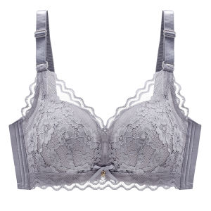 miiow | Wireless Bra Womens Gathered Anti-Sagging Thin Summer No Cup Bra Cotton Material Breathable Comfortable For Small Chests