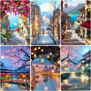Jigsaw Puzzle for Adults 1000Pieces European Coastal Town Venice Scene DIY Craft Home Wall Decoration Gift Idea