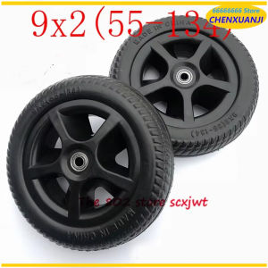 High Performance 2pcs 9x2 (55-134) Childrens Tricycle Parts Rear Wheel Childrens Bicycle Wheels Babys Wheelbarrow