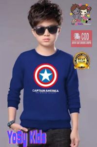 COD/Kaos distro anak lengan panjang/baju anak cowok dan cewek/sweater anak anak laki laki/baju hangat anak/kaos lengan panjang anak usia 4- 12 tahun