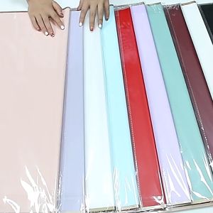 SKYGallery 20 LEMBAR Flower Wrapping Paper Varian List Gold Emas Kertas Buket Bunga Cellophane Florist goldline KB10