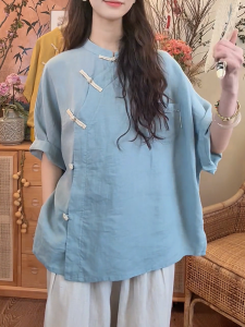 QINGNAER | Loose Designer Casual Chinese Shirt