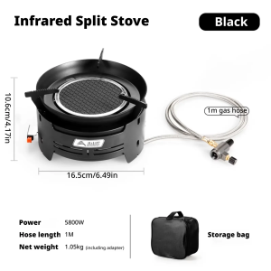 BISINNA | BISINNA 5800W Infrared Stove Portable Split Gas Burner With Storage Box Outdoor Picnic Hiking Windproof Camping Cooker