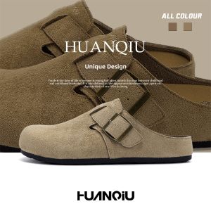 HUANQIU | Mens Height Increasing Slip-on Mules