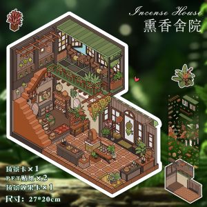 Large Size 3D Landscape Stickers DIY Handmade Album Pasting Cute Scenes Miniature Stacking Scene Decals Art Supplies