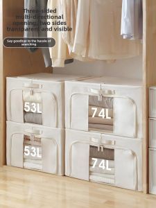 Foldable Stackable Fabric Storage Box With Window