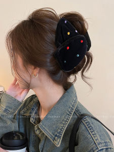 Kẹp Tóc Tam Giác Họa Tiết Chấm Bi Nhiều Màu Hàn Quốc Dành Cho Nữ Kẹp Tóc Đuôi Cá Lớn Mới 2025 Phụ Kiện Tóc Thời Trang Cao Cấp