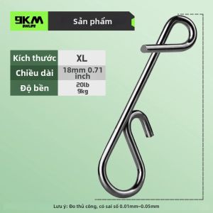 9KM DWLIFE | 9KM Knotless Fishing Snap 100 Chiếc Đầu Nối Nhanh Cho Móc Câu Và Mồi Câu Bằng Thép Không Gỉ Cho Câu Cá Nước Mặn Nước Ngọt