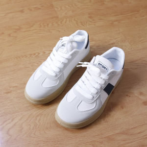 Mens Casual Sport Shoes Simple Retro Patchwork Breathable Comfortable Rubber Sole round Toe Flat Heel Autumn New Style