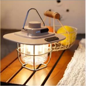 ไฟแคมป์ปิ้ง LED ชาร์จ USB โคมไฟตั้งแคมป์ 20W บรรทัดความงาม เราน่าสนใจ 10 ล้านมาก ตะเกียงวินเทจ สำหรับชาร์จมือถือ