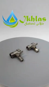 304 Stainless Steel Tee Water Faucet Adapter 20mm to 1/4" - 3/8" Ball Valve