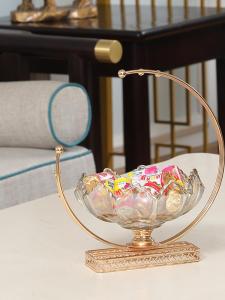 Creative American Luxury Glass Fruit Tray Dessert Table Decoration Plate Living Room Coffee Table Tray Elegant Sensation Tray