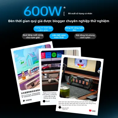 Divoom | Đồng Hồ Để Bàn Quà Tặng Glowing Time Gate