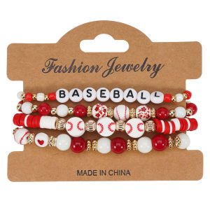 Sports Bracelet Beads Bracelet for Football Basketball Volleyball Baseball - Team Spirit Hand Chain Jewelry