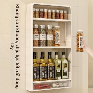 Wall Mounted No Drilling Spice Storage Rack
