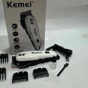 Mesin Cukur Rambut Cas Profesional Paket Barbershop KEMEI  Indikator Baterai LED Digital ORIGINAL
