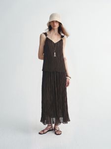 epoque de rueen | Detachable V-Neck Vest Elastic Waist Structured Cut Dress Suit