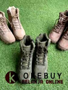 Sepatu Musim Dingin Baru Sepatu Bot Pria Sepatu Bot Kulit Sepatu Pasukan Khusus Sepatu Pria Tentara Hiking Boots Combat Waterproof Outdoor 806 Beige
